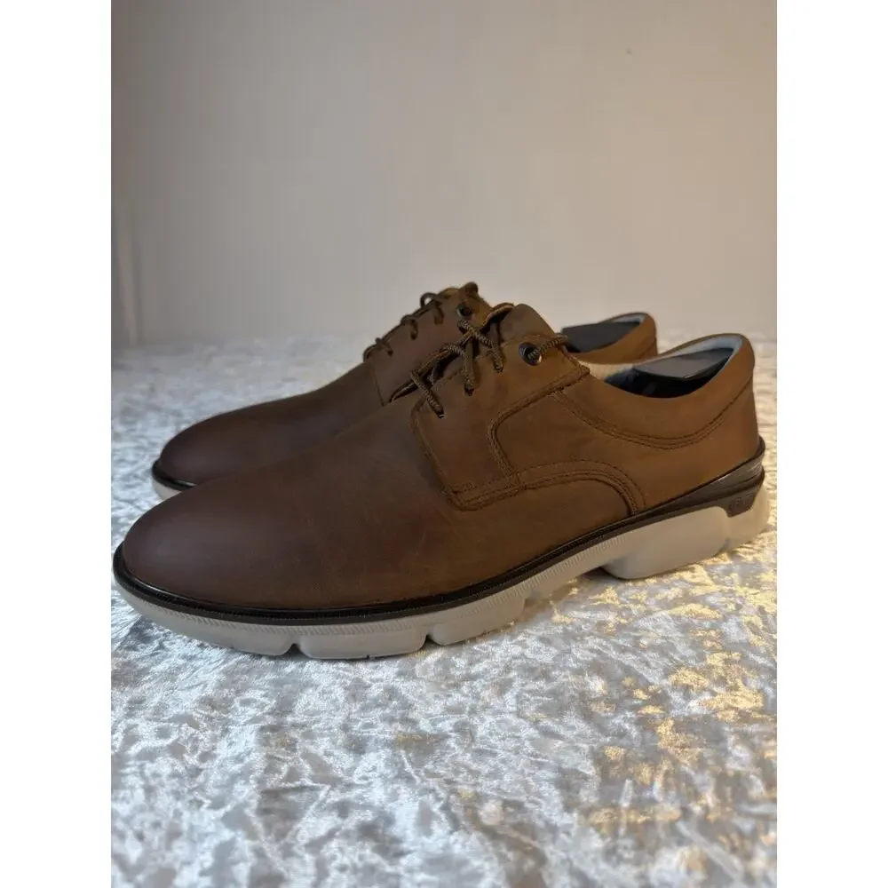 Johnston & Murphy XC4 Waterproof Leather Oxford Shoes Mens 11.5 Brown Comfort